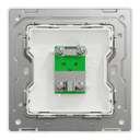 Schneider Electric UnicaX SAT Socket, F‑Type, Stainless Steel, Shielded Port & Slim Front 2