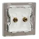 Schneider Electric UnicaX Speaker Connection, In‑Wall AV Point, Dark Bronze, Flush-Mount 2