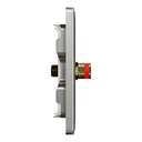 Schneider Electric UnicaX Speaker Connection, In‑Wall AV Point, Stainless Steel, Flush-Mount 6