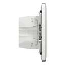 Schneider Electric UnicaX USB Charger, Dual USB‑A + USB‑C, Stainless Steel, Slim Plate, Flush-Mount 6