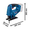 Bosch Cordless Jigsaw GST 183-LI 18V Solo for Wood Metal Plastic Cutting 06015B7020 6