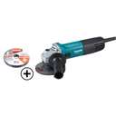 Makita MT Angle Grinder Combo Kit, M0901B, 540W, 115mm (4-1/2") + 10-Pieces Abrasive Discs 0