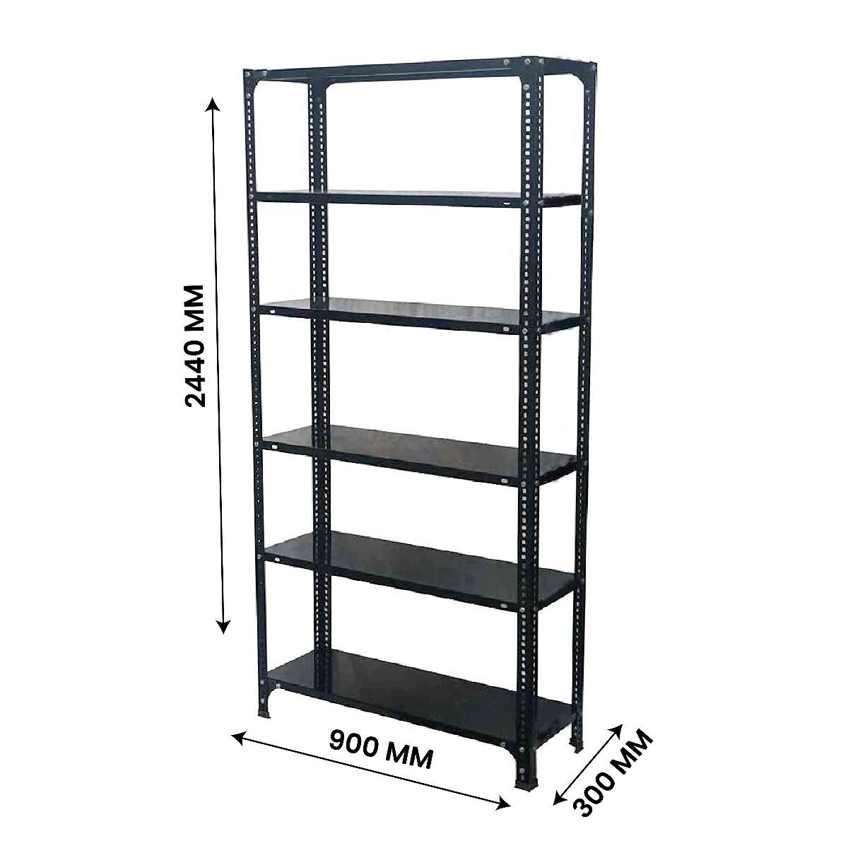 AST Slotted Angle Shelving 9030244-80-6 6 Shelves 80 Kg/Level HR Steel Powder Coated 0