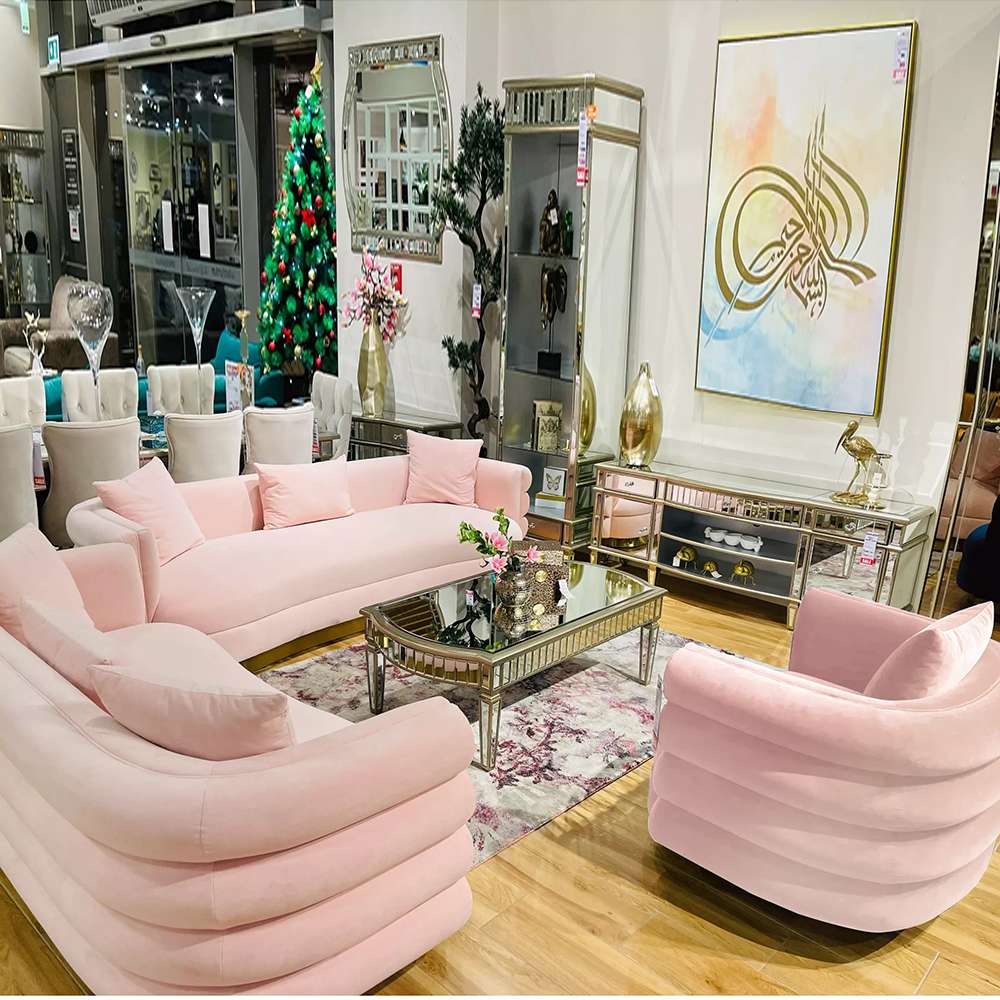 RoAlice Sofa Set (3 Seater + 2 Seater) - Pink 2