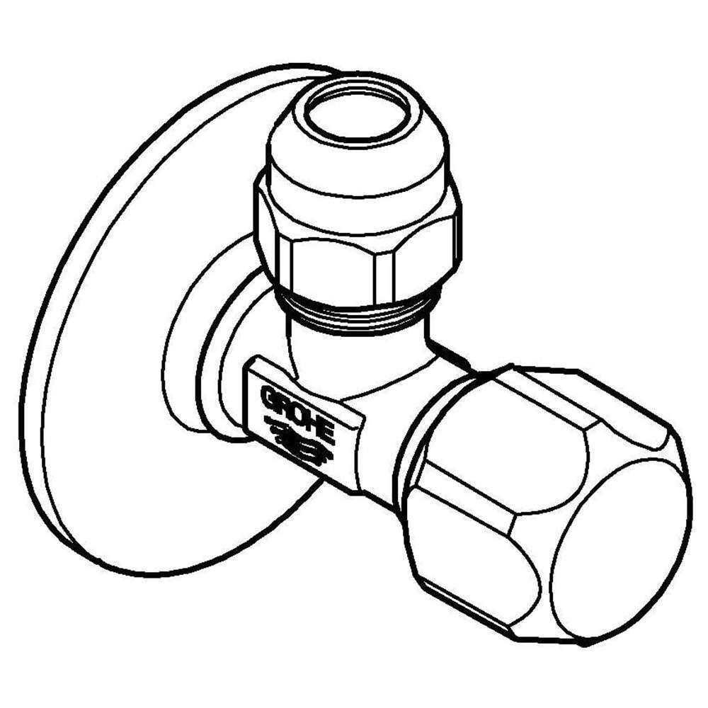 Grohe 1/2 x 3/8" Angle Valve with Spindle Shut off 2