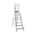 Liberti 8 FT 7 Steps 136 KG Aluminium Ladder With Platform Hand Rail P1408H 0