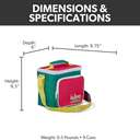 Igloo Retro Square Cooler Lunch Bag Dark Jade /Bold Magenta /Livewire Yellow 1
