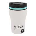 Moya Low Tide 250ml Travel Coffee Mug Blue/white 0
