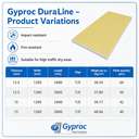 Gyproc Duraline Plaster Board 15 x 1200 x 3000 T/E Edge Yellow Face Brown Reverse 5