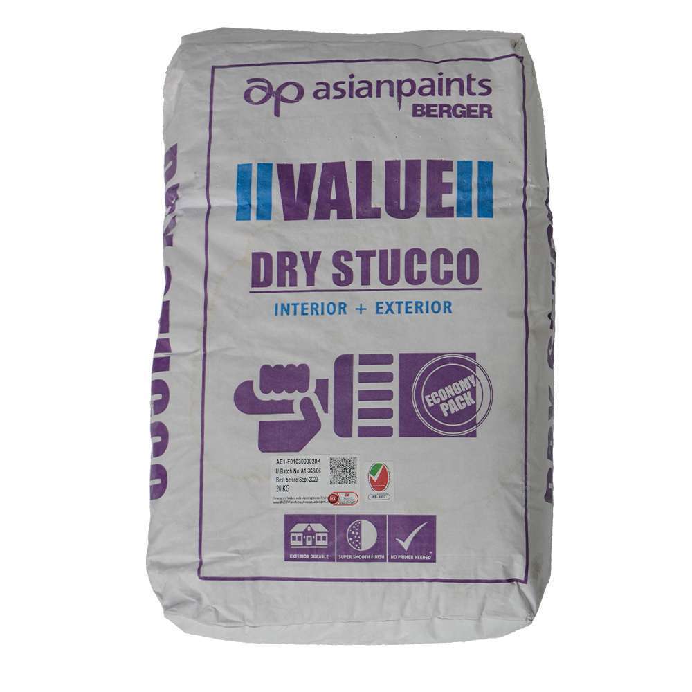 Asian Paints Berger Value Dry Stucco for Cement And Emulsion Filling -White-5Kg 0