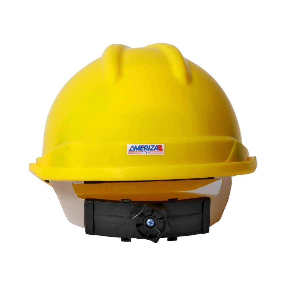 Ameriza Guard Ventilated Safety Helmet with Ratchet Suspension, Yellow 3