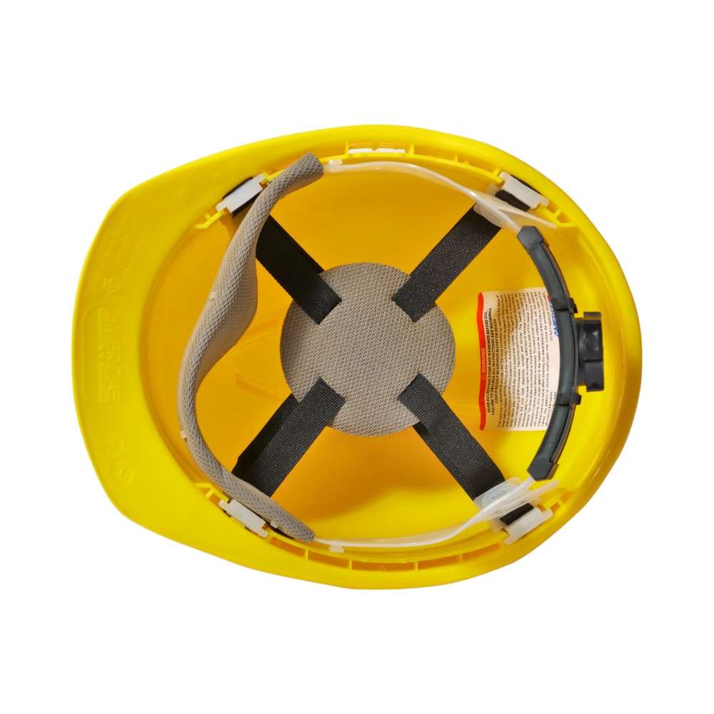 Ameriza Guard Ventilated Safety Helmet with Ratchet Suspension, Yellow 4