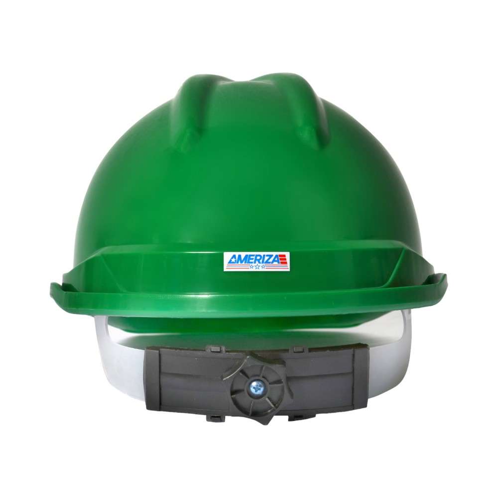 Ameriza Guard Ventilated Safety Helmet with Ratchet Suspension, Green 3