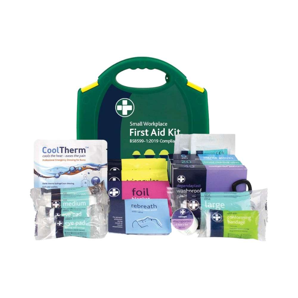 Reliance 330, BS8599-1 Small Workplace First Aid Kit Set in Aura Box 0