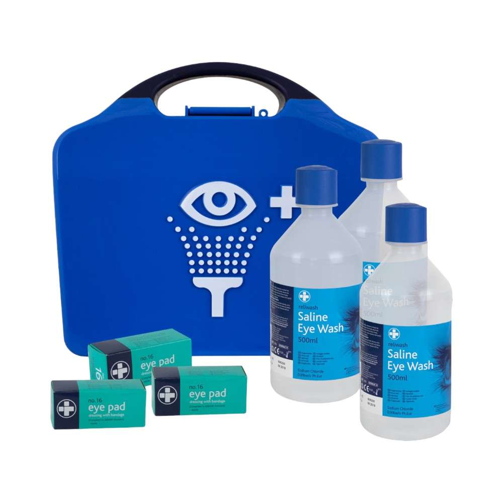 Reliance 904, Wall Mounted Double Eye Wash Station, Blue Aura Kit 0