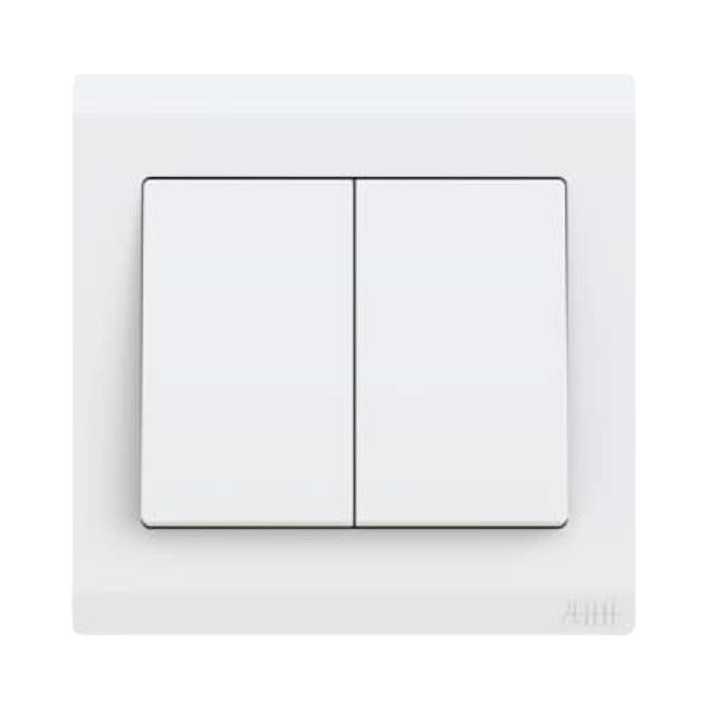 ABB 2 Gang 2 Way 10Amp Switch,Inora BL106, White