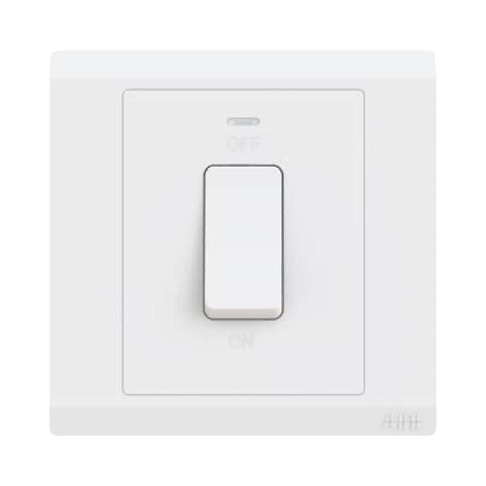 ABB 1 Gang 1 Way 20Amp Double Pole Switch with Neon light, INORA BL111S, White 0