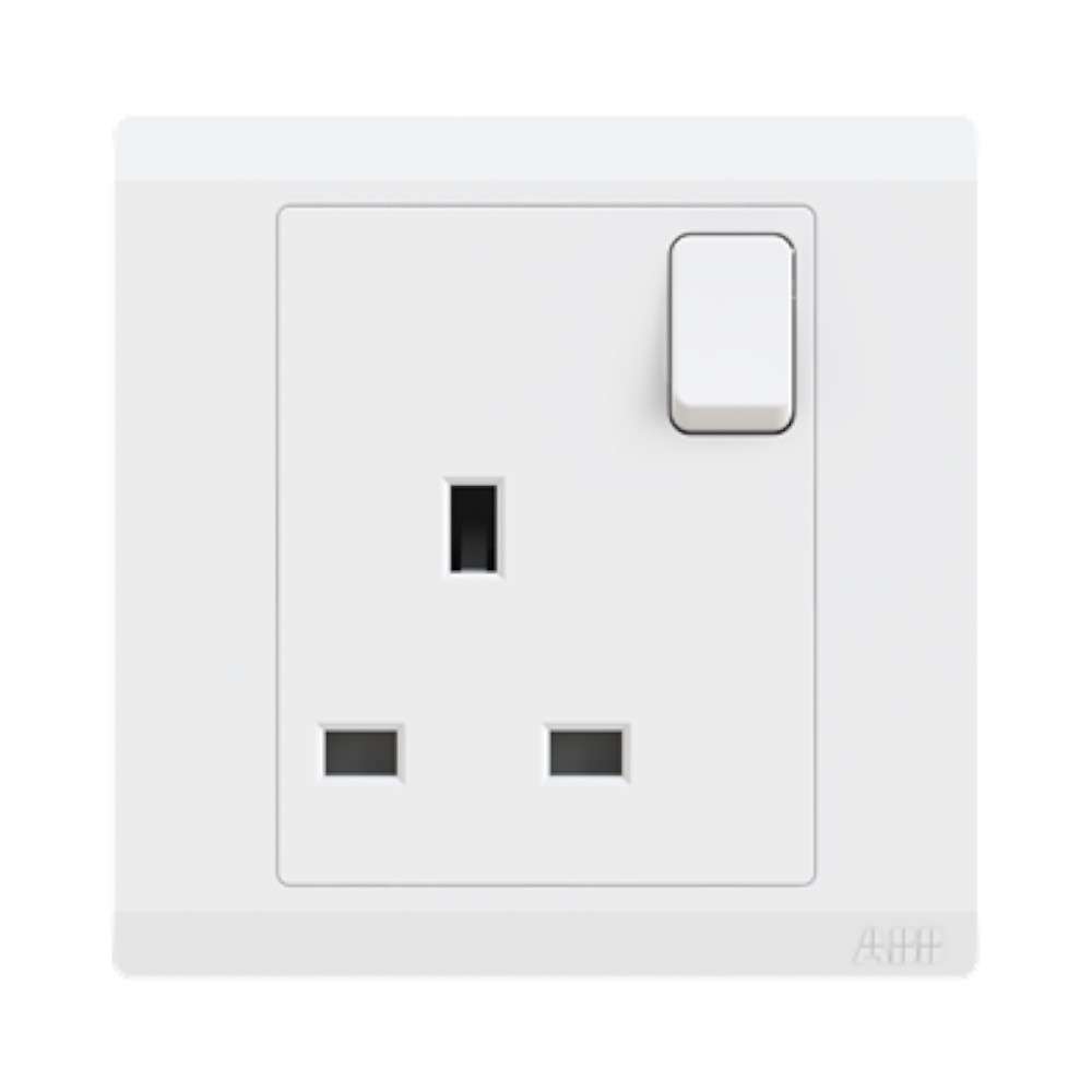 ABB 1 Gang 13Amp Switch Socket Single Pole, INORA BL224TVH, White 0