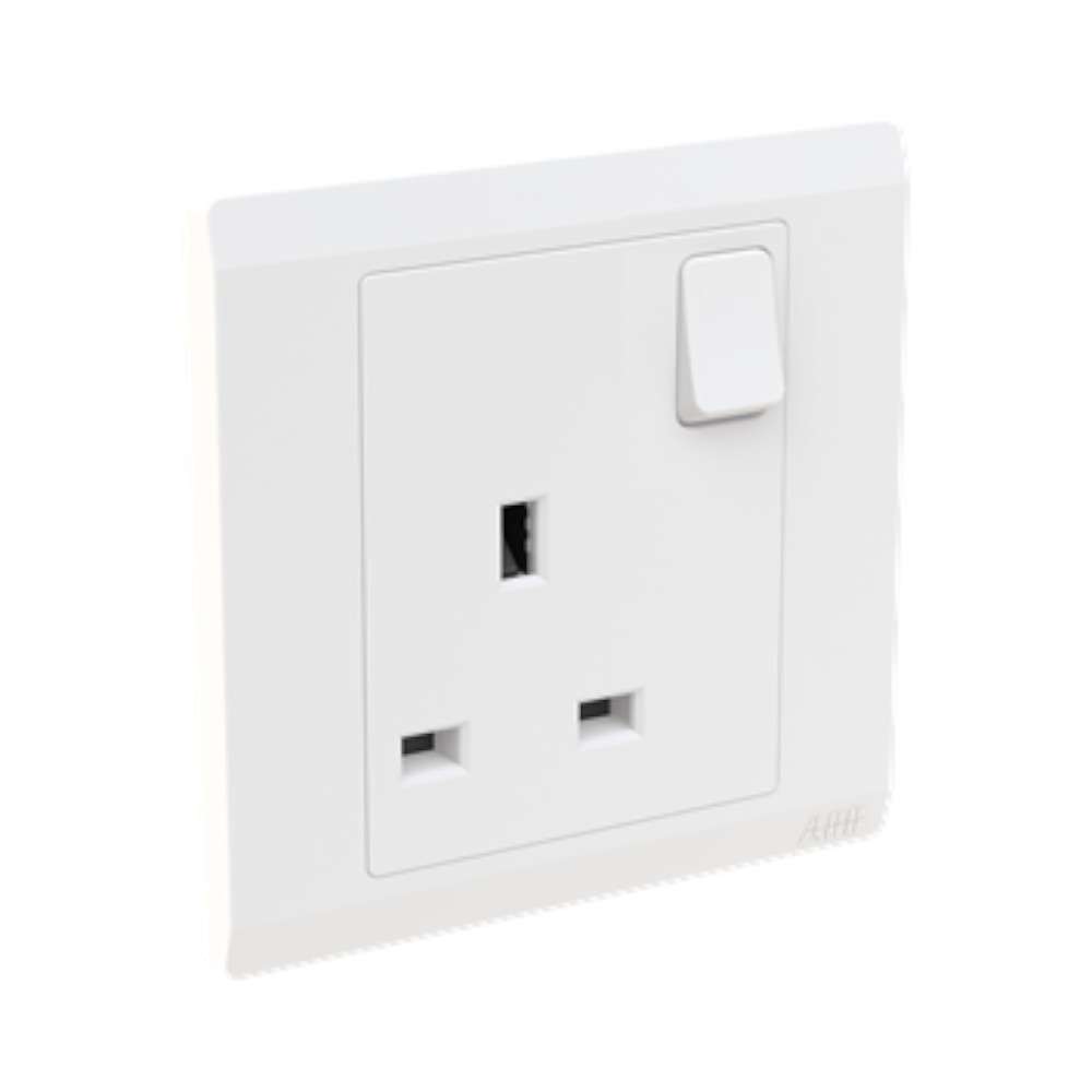 ABB 1 Gang 13Amp Switch Socket Single Pole, INORA BL224TVH, White 2