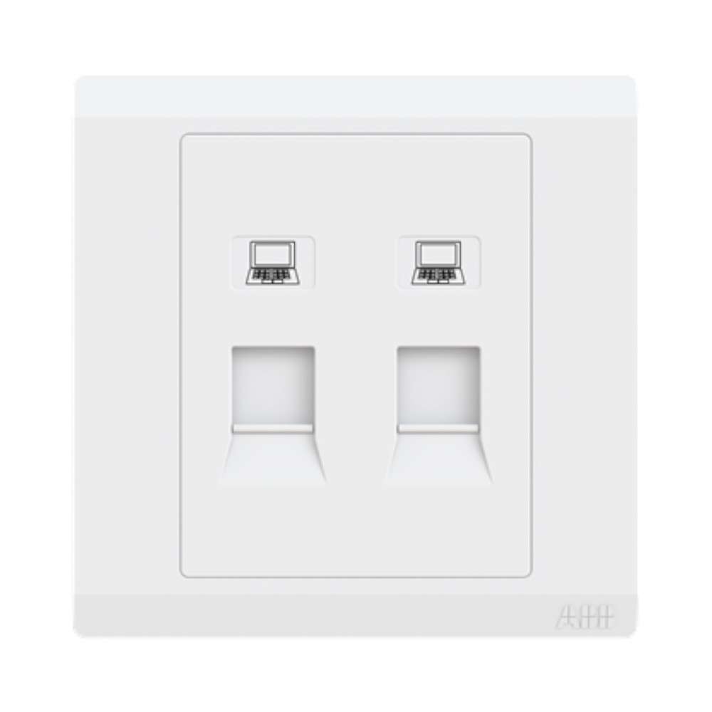 ABB 2 Gang Data Outlet RJ45 Plate only, Inora BL332, White 0
