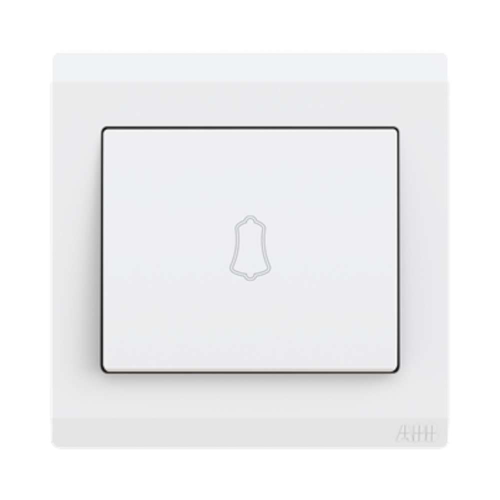 ABB 1 Gang 1 Way 10Amp Door bell mark Push Switch, IFJORA BL429, White 0
