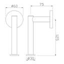 Jaquar Spare Toilet Paper Holder, Stainless Steel Spare Roll Holder – Chrome 1
