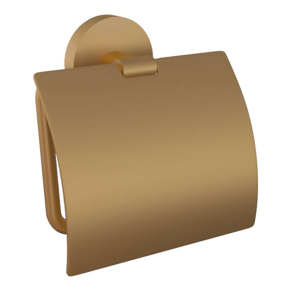 Jaquar (ACN-GMP-1153S) Stainless Steel Lid Toilet Paper Holder - Gold Matt PVD 0
