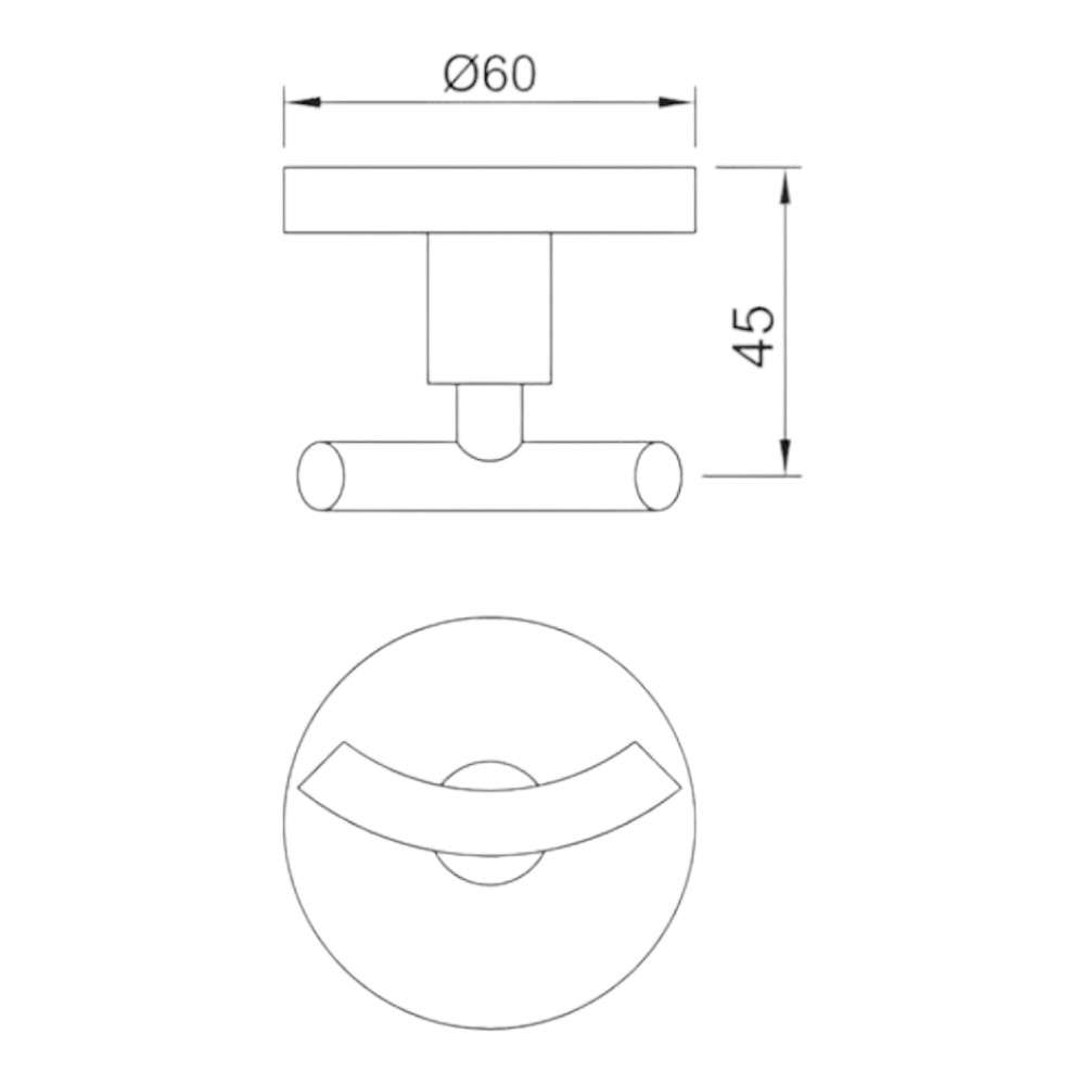 Jaquar (ACN-GMP-1161N) Double Robe Hook - Gold Matt PVD 1