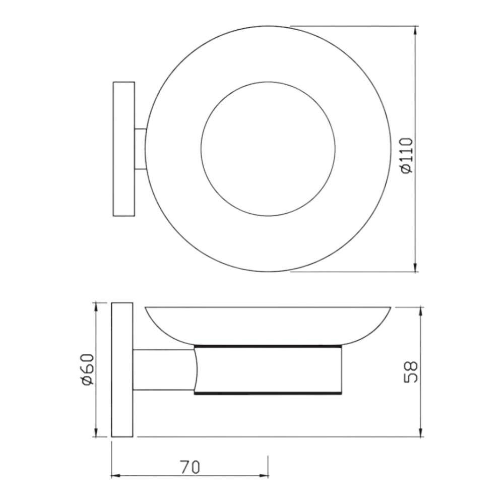 Jaquar (ACN-GRF-1131N) Soap Dish - Graphite 1