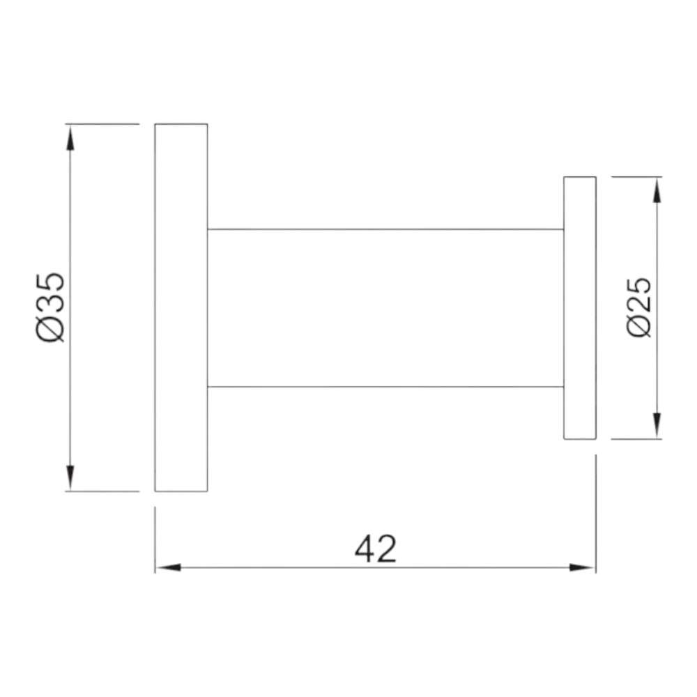Jaquar (ACN-GRF-1191N) Single Robe Hook - Graphite 1