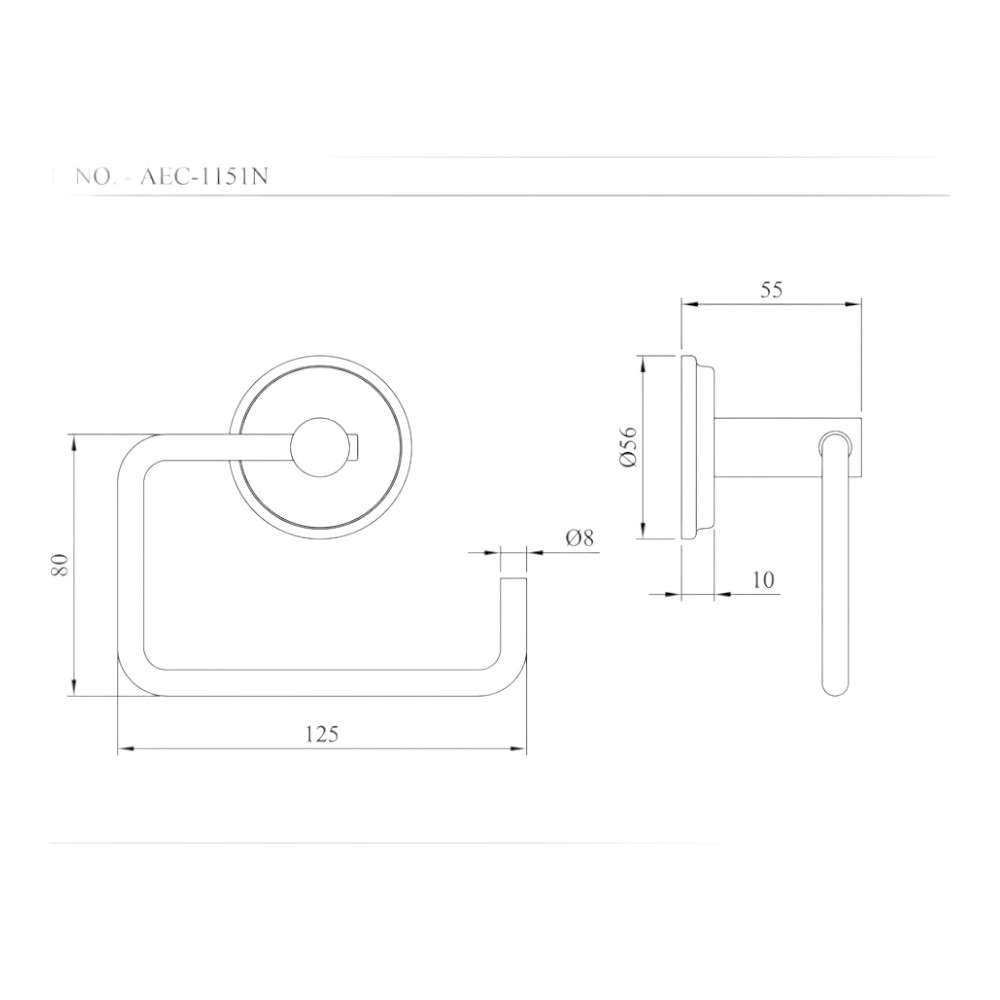 Essco Jaquar (AEC-CHR-1151N) Toilet Paper Holder - Chrome 1