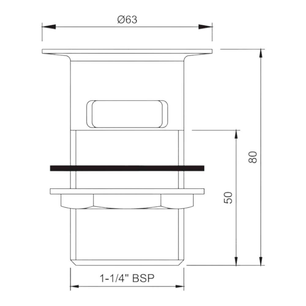 Jaquar (ALD-GLD-709) 80 mm Height Slotted Basin Waste- Auric Gold 1