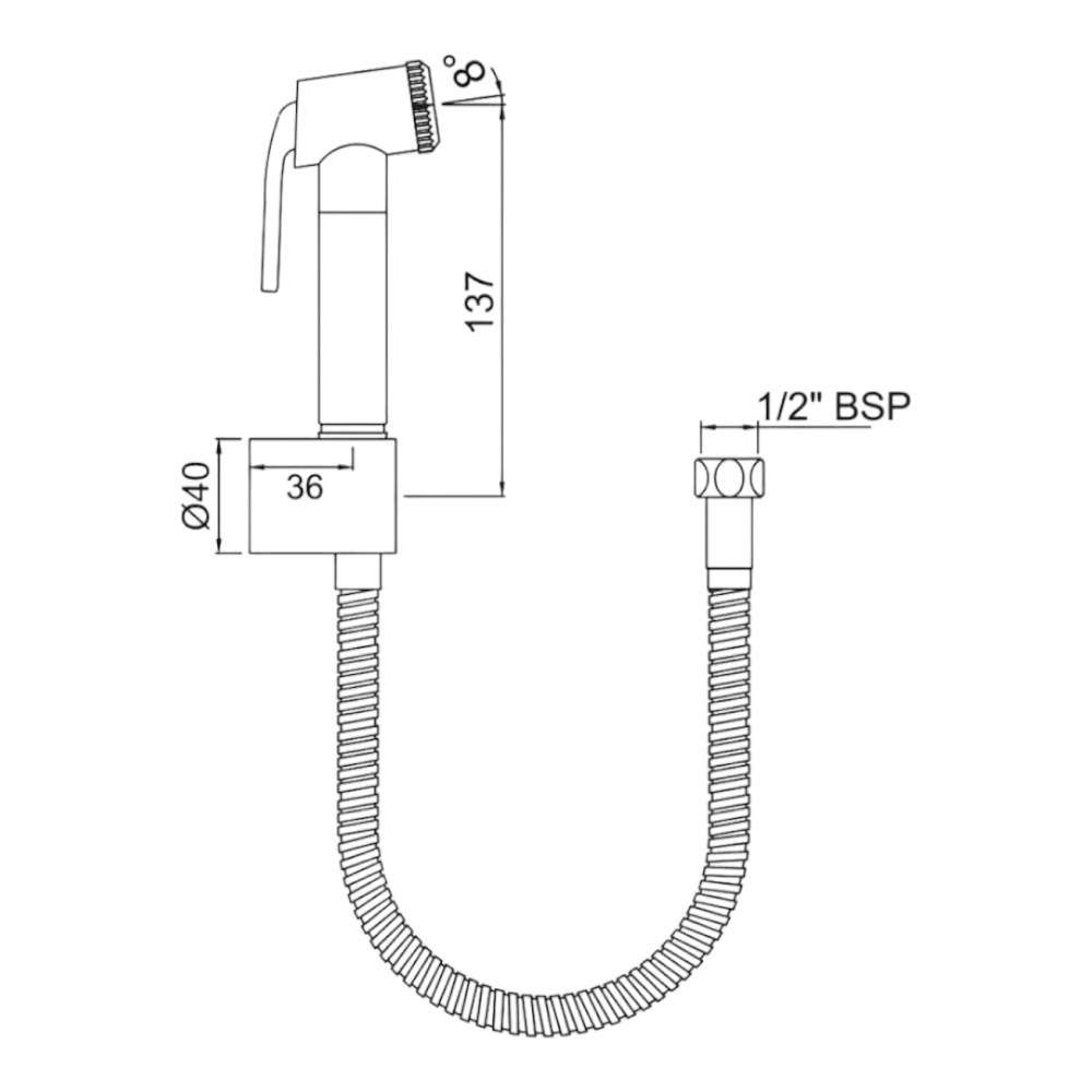 Jaquar (ALD-GRF-573) Health Faucet Kit - Graphite 1