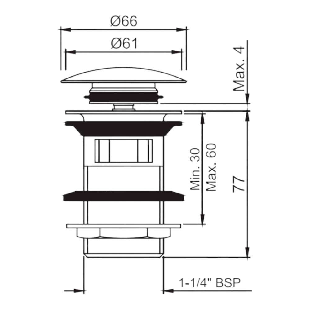 مصفاة تصريف الأحواض جاكوار المنبثقة من النوع المشقوق موديل (ALD-GRF-729) لون (Graphite) 1