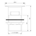 Jaquar Height Slotted Basin Waste, 80mm, Used for Basins With Overflow – Stainless Steel 1