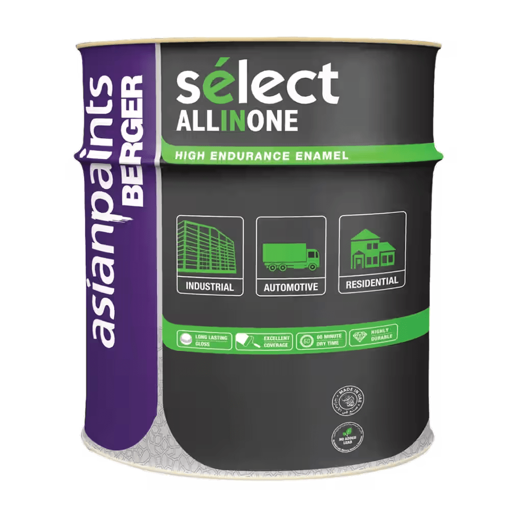 Asian Paints Berger All In One Enamel 18L Black 0