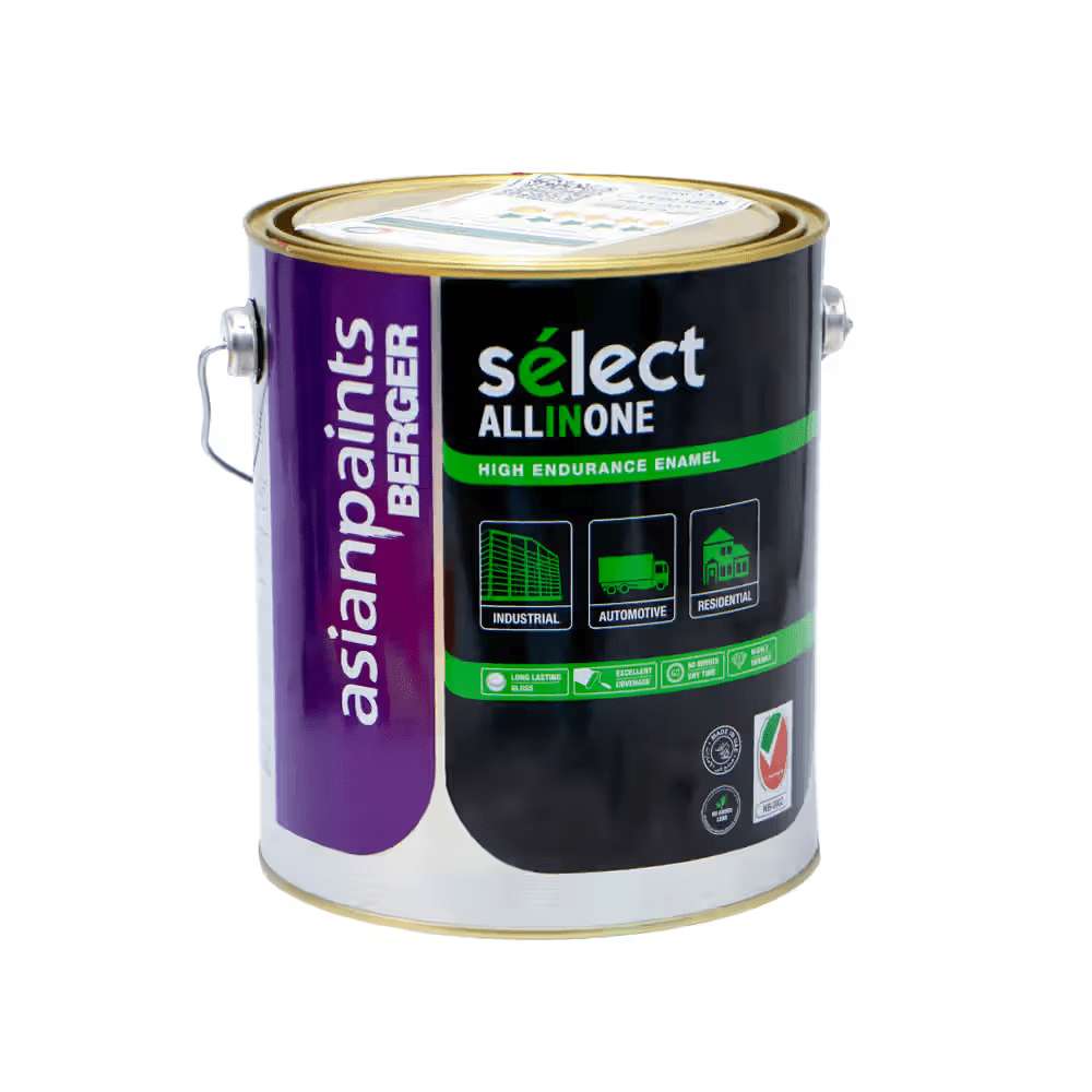 Asian Paints Berger 3.6L All In One Enamel - 293 Silver Grey 0