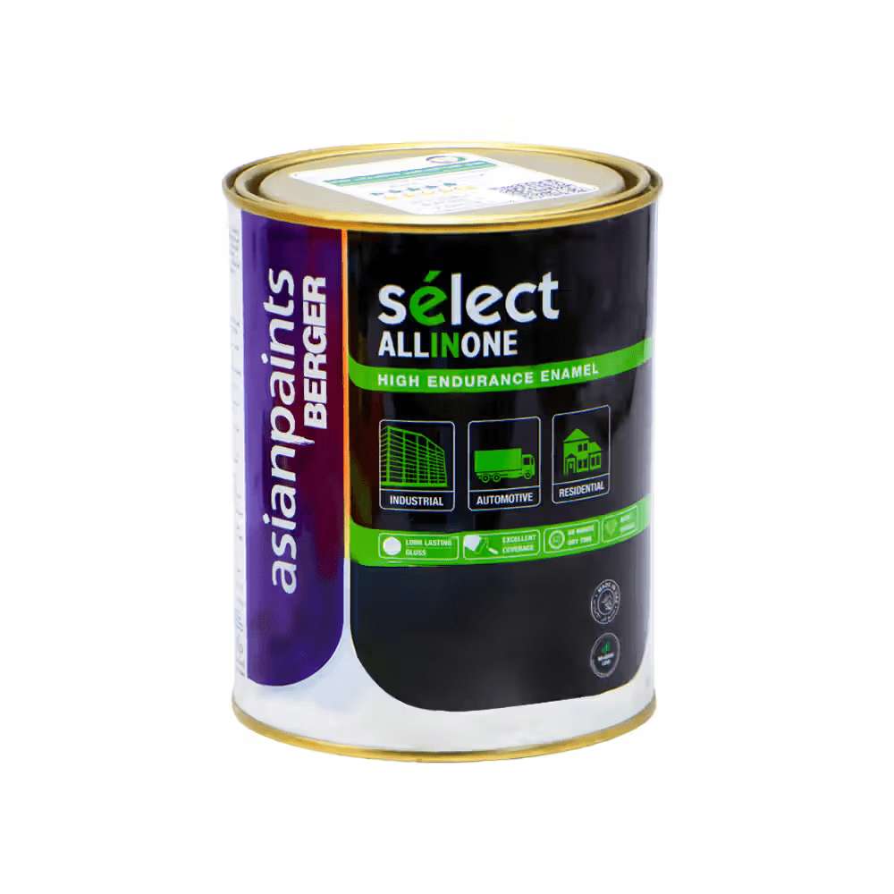 Asian Paints Berger Select All In One Enamel 900ML Black 0