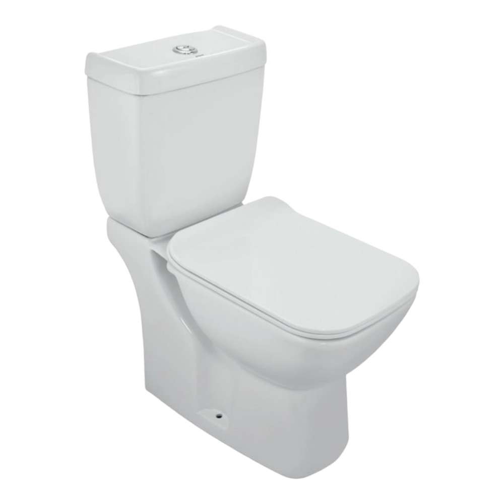 Jaquar (ARS-WHT-39751S240UFSMZ) 375 x 650 x 800 mm (240 mm S Trap) Bowl With Cistern For Coupled WC - White 0