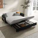 Multifunctional Foldable Sofa Cum Bed (Beige Grey) 4