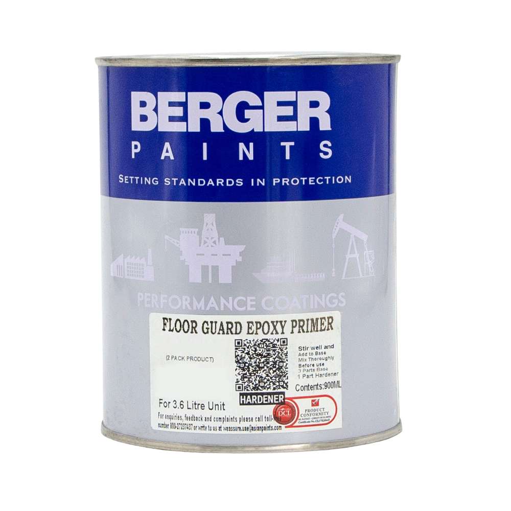 Asian Paint Floor Guard Epoxy Primer, Sealing and Penetration Properties, 3.6L Base, 900ML Hardener - Clear 2