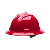 Bullard Standard S71 Non Ventilated Safety Helmet with Ratchet Suspension, Red