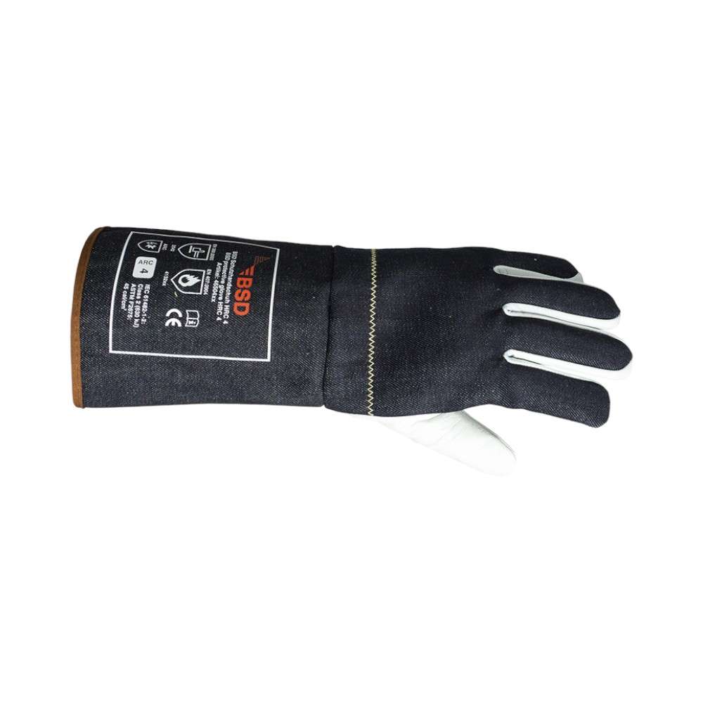 BSD 4650409 HRC 4 Arc Flash Gloves, 45Cal/Cm2, Size 9, Black,1Pair/pack 0