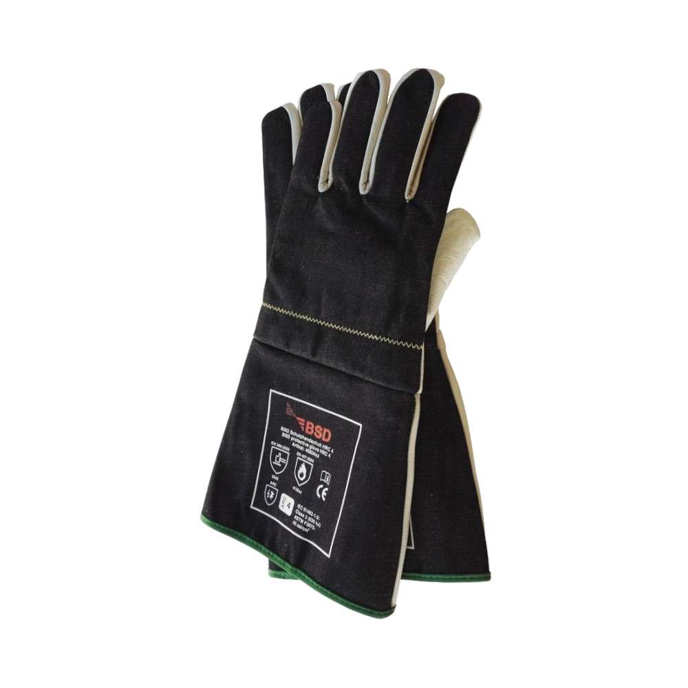 BSD 4650409 HRC 4 Arc Flash Gloves, 45Cal/Cm2, Size 9, Black,1Pair/pack 3