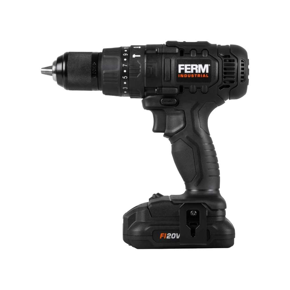 FERM CDM1147P 20V 2Ah Li-Ion Cordless Hammer Drill Driver 2