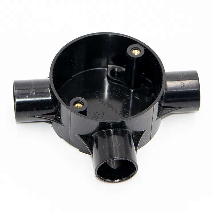 Decoduct 20mm PVC 3 Way Circular Junction Box 0