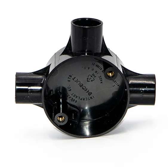 Decoduct 20mm PVC 3 Way Circular Junction Box 1