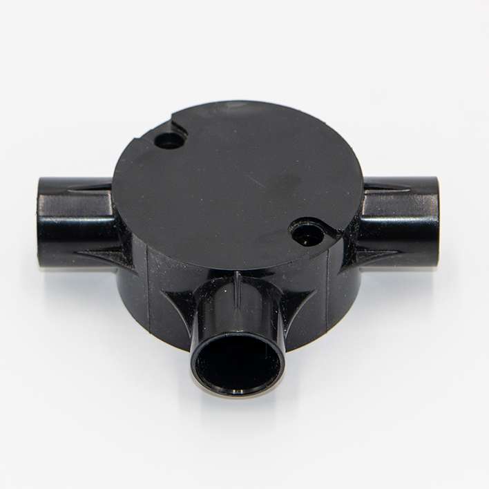 Decoduct PVC 3Way Circular Junction Box 0