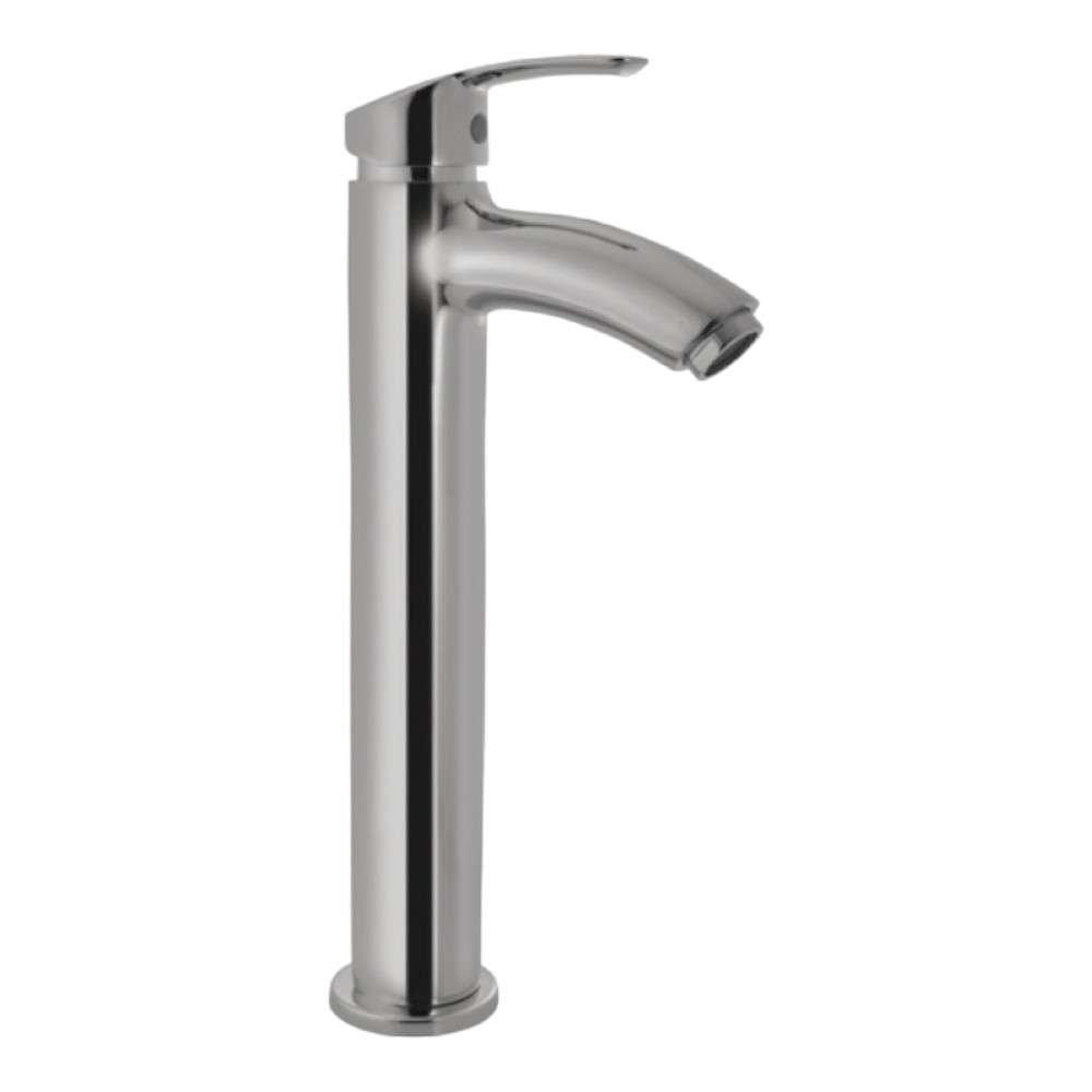 خلاط حوض أنيق من جاكوار (Essco) من النوع الطويل قياس (600mm) دون فتحة تصريف منبثقة موديل (COS-CHR-103005NB) لون (Chrome)