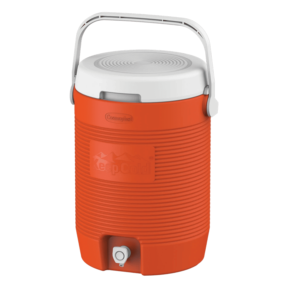 Cosmoplast, 16L, Keep Cold Water Cooler Large with Best Beverage Temperature Up to 14 Hours, Orange